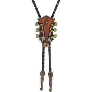 Guitar Bolo Tie Western Bolo Tie Gold